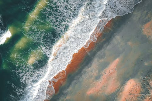 Foto d'estoc gratuïta de a la vora de l'oceà, acomiadar-se, foto des d'un dron