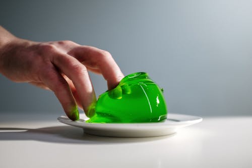 Photo Of Green Jelly On Plate
