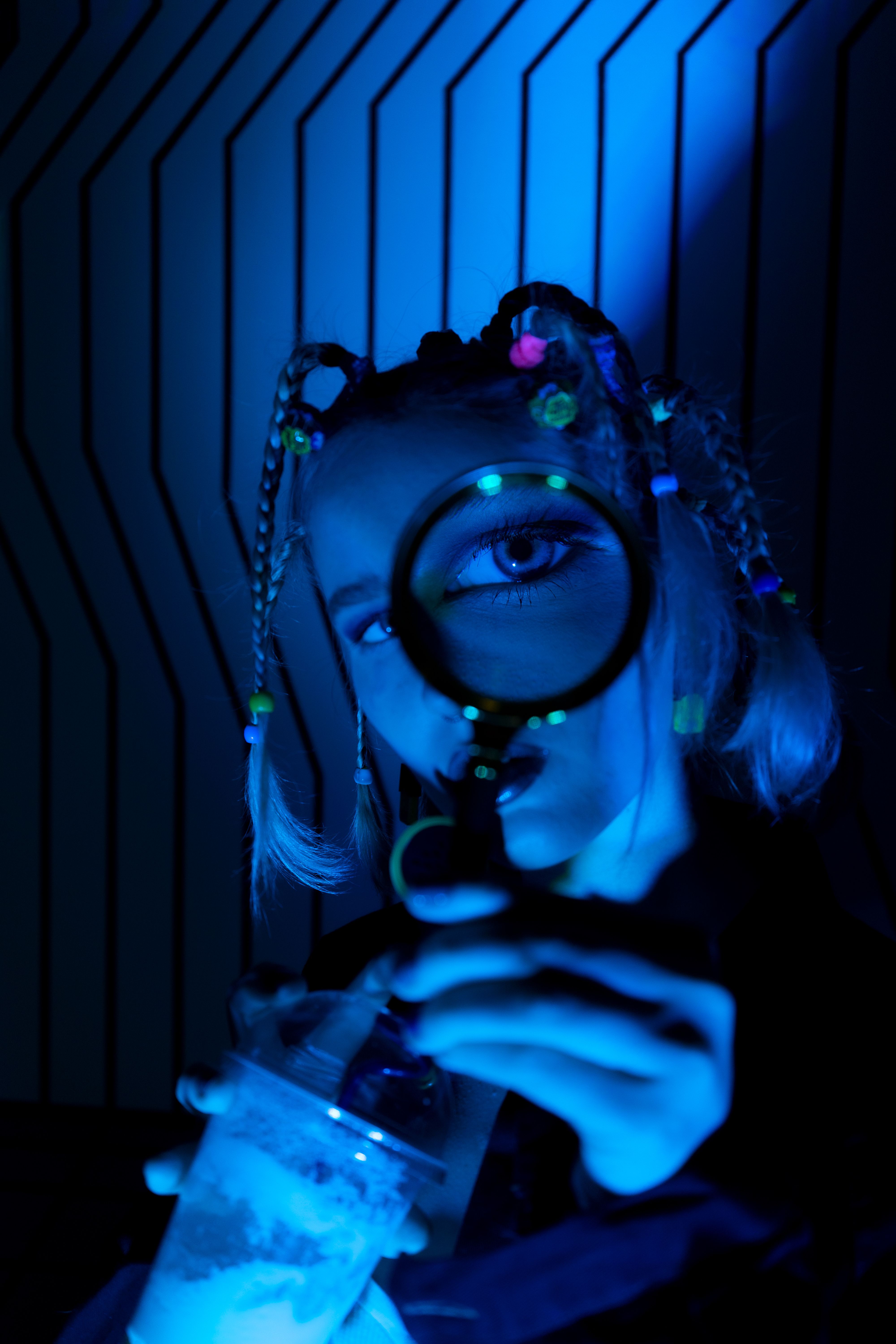 Photo Of Woman Holding Magnifying Glass Free Stock Photo photo-of-woman-holding-magnifying-glass-free-stock-photo