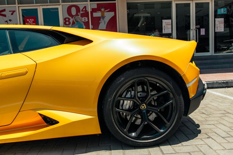 Lamborghini Sports Car On The Parking Area