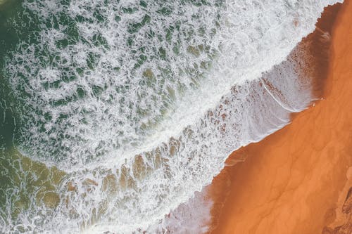 Foto profissional grátis de à beira-mar, aéreo, água