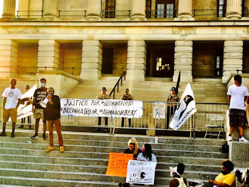 Fotos de stock gratuitas de activistas, acto electoral, bandera