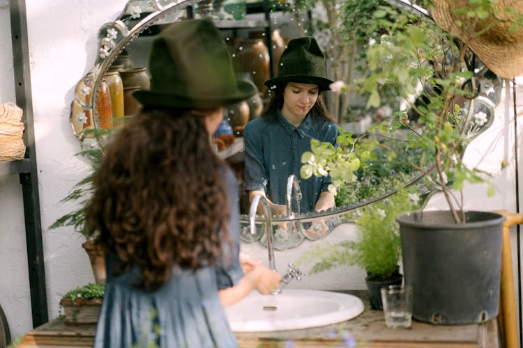 Girl Washing Her Hands