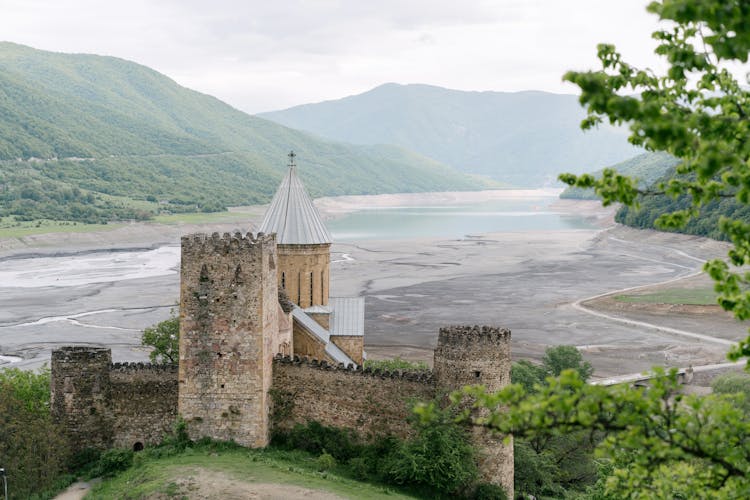 Castle Walls And Church