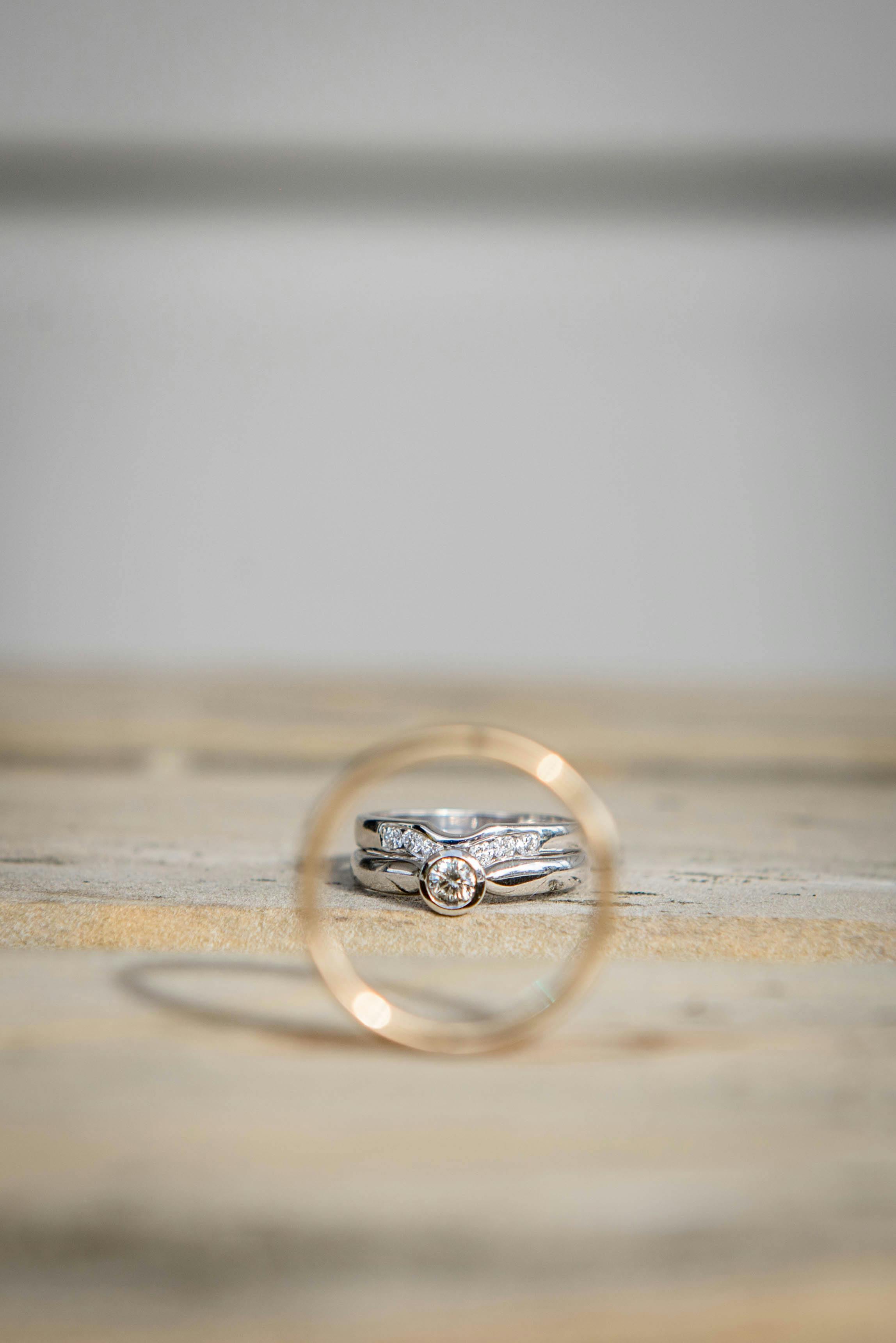 silver and golden rings on table during festive event