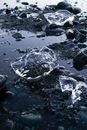 Water Splash on Black Rocks