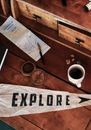 White Ceramic Mug on Brown Wooden Table