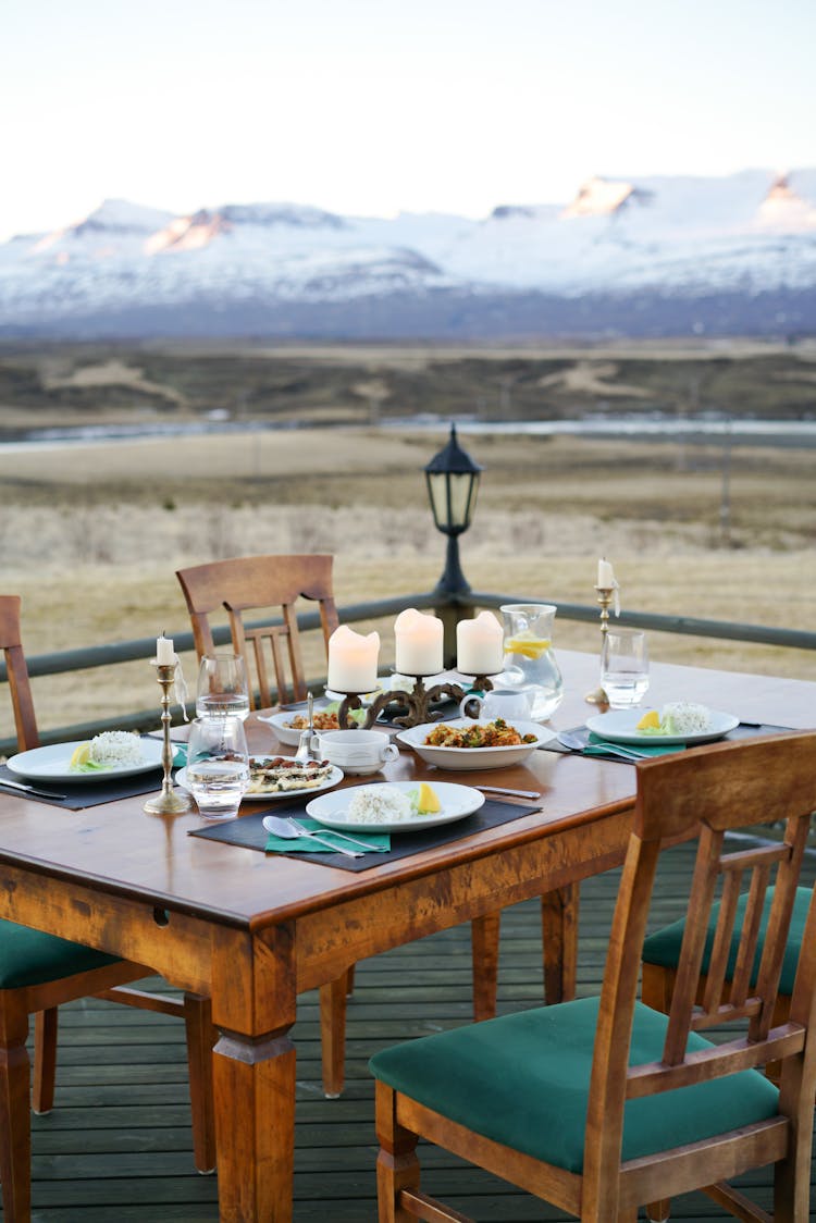 Dinner Served On Patio