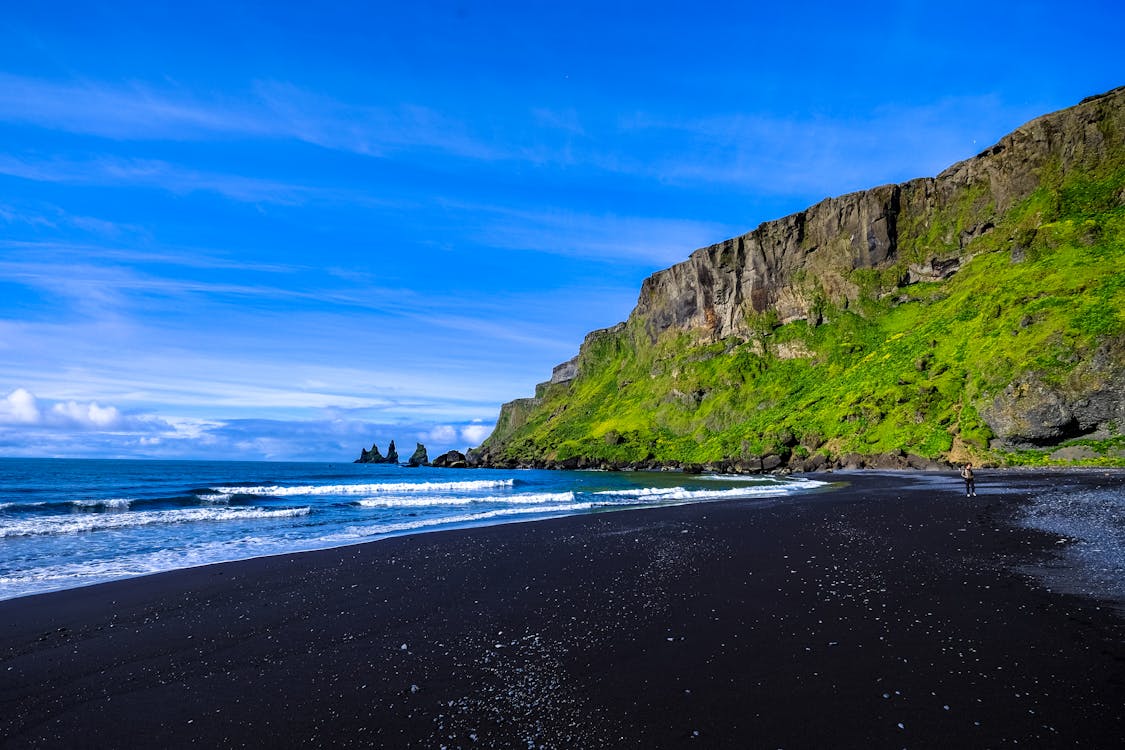 Body of Water Beside Rock Formation