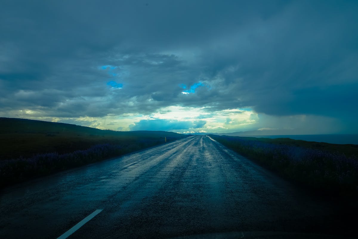 Concrete Road Beside Grass