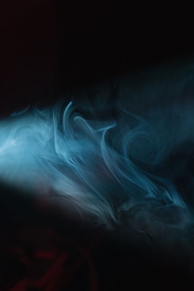 White And Blue Smoke Illustration