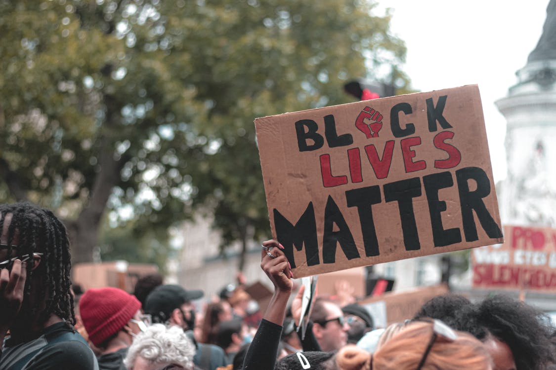 Image of a Black Lives Matter protest, from Pexels