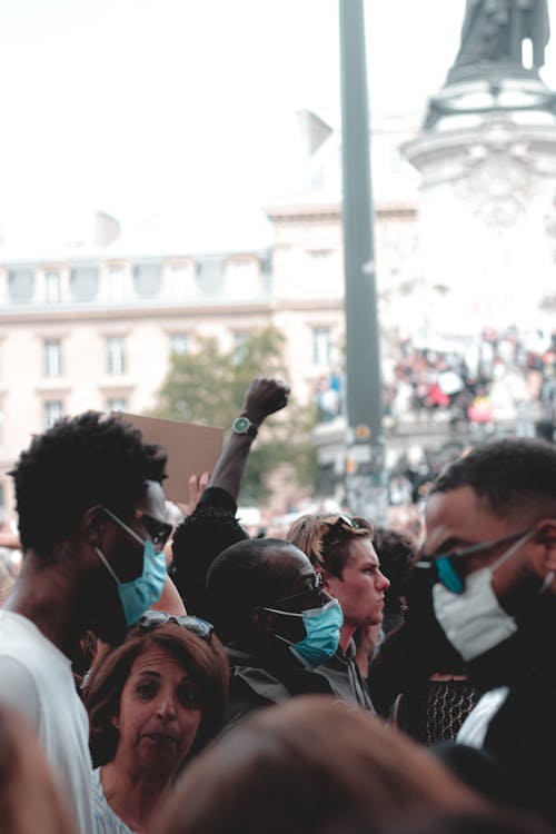 Group of ethnic people on demonstration