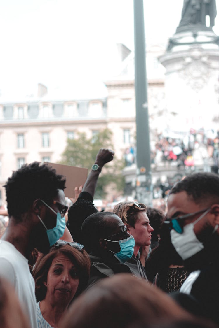 Group Of Ethnic People On Demonstration