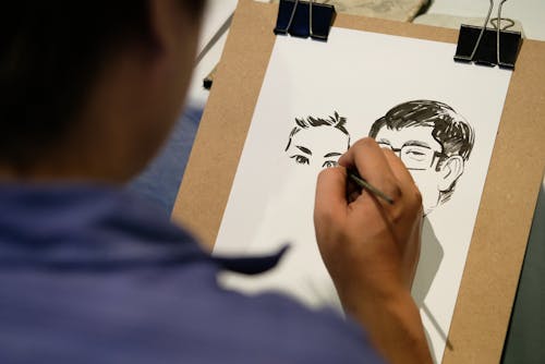 Gratis arkivbilde med artist, hånd, karikatur