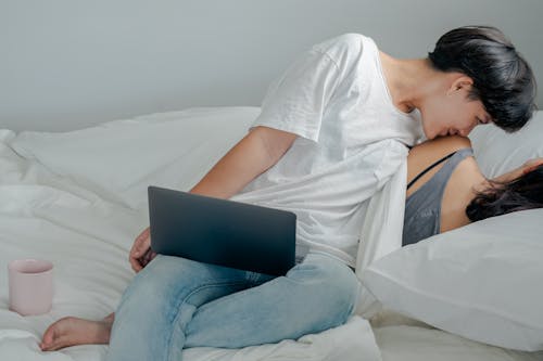 Free 
A Couple in Bed Stock Photo