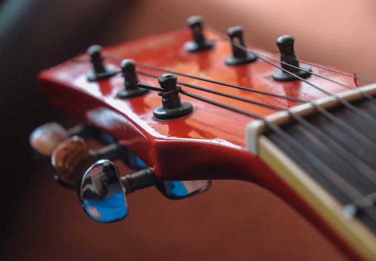 Close-Up Shot Of A Headstock