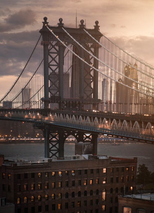 Fotobanka s bezplatnými fotkami na tému Brooklyn Bridge, budovy, mesto