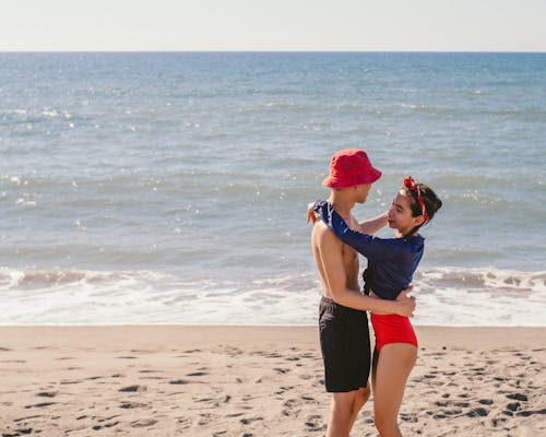 Free stock photo of beach, couple, dance