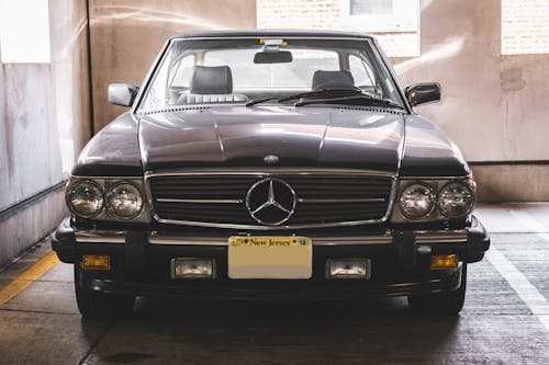 Black Mercedes Benz Car on a Carpark