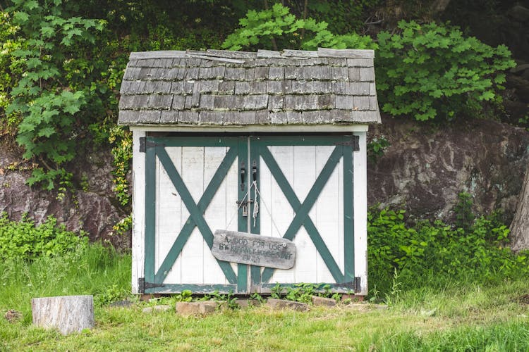 Outdoor Storage Shed On The Farm