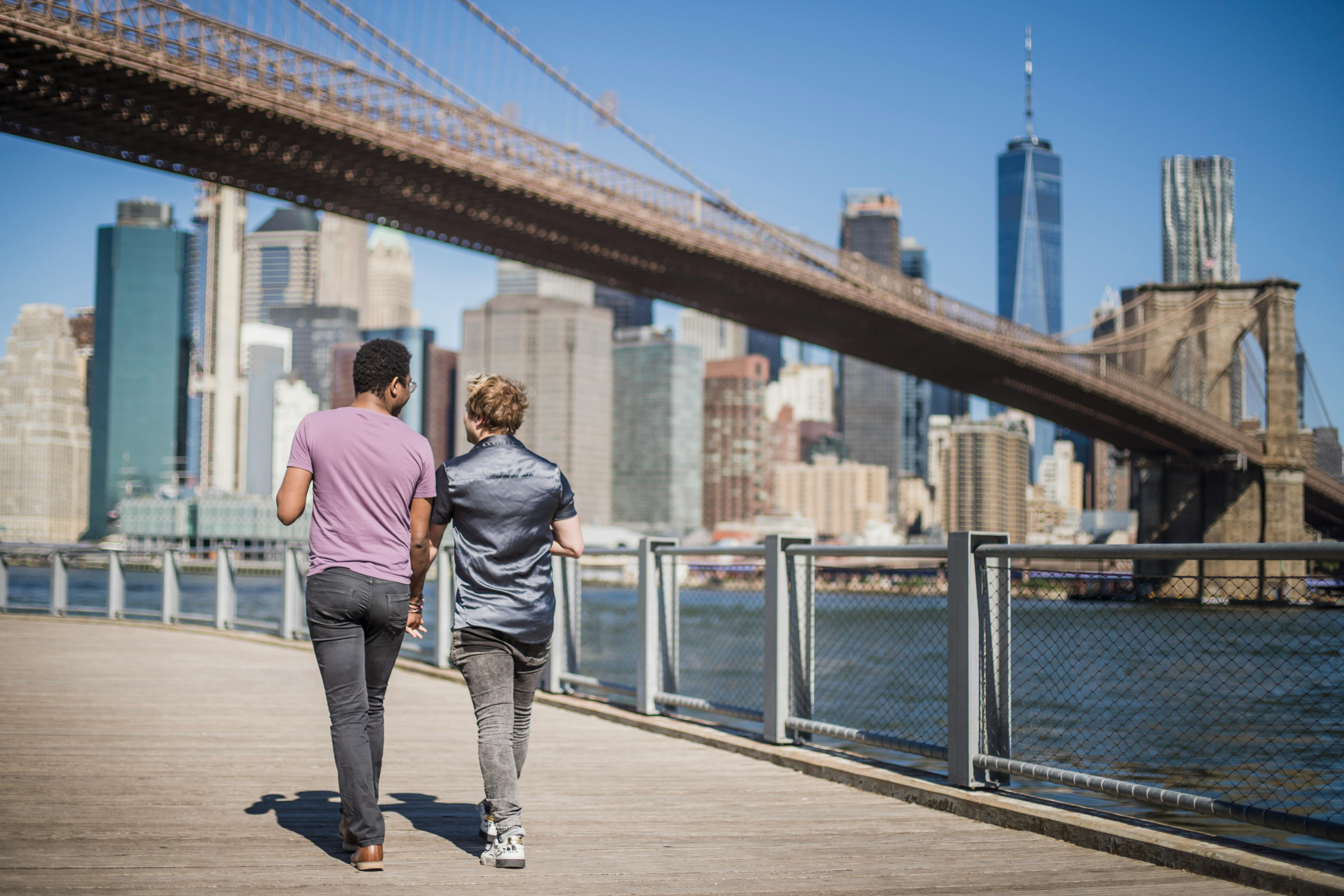 couple walking and holding hands