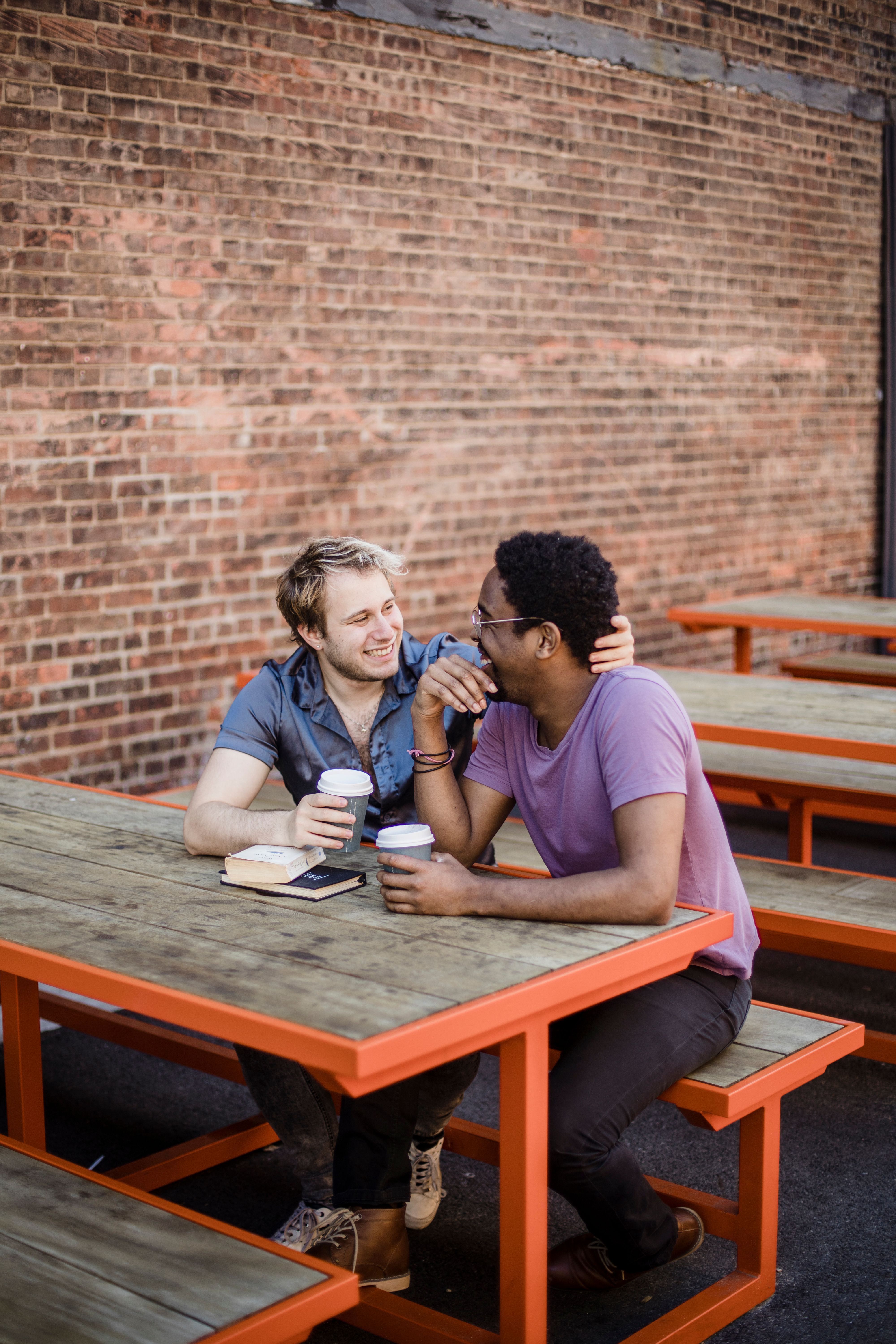 Person using smartphone displaying dating app interface