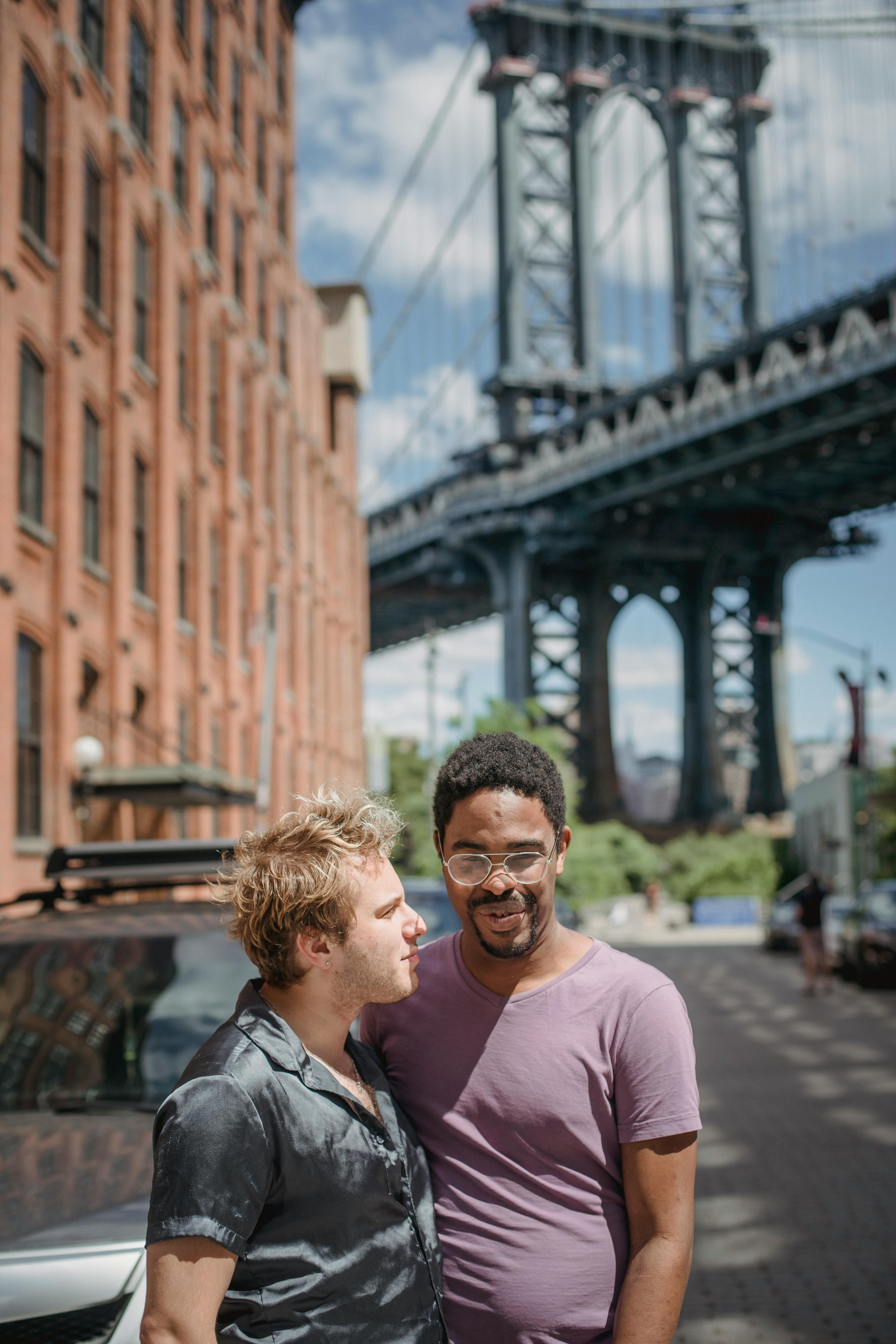 men standing outside