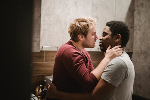 Free Two Men About to Kiss Stock Photo