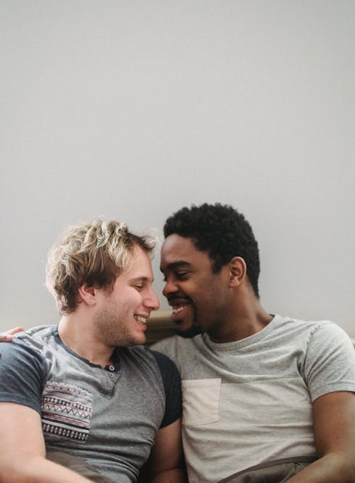 Free Two Men Being Affectionate Stock Photo