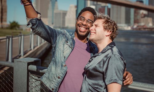 Free Two Men Smiling and Posing Stock Photo