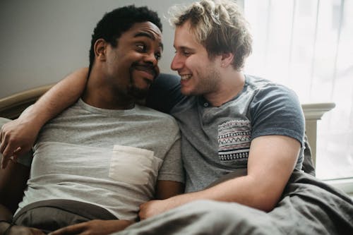 Free Two Men Being Affectionate Stock Photo