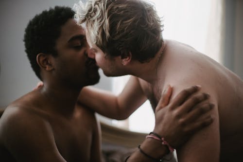 Two Men Kissing