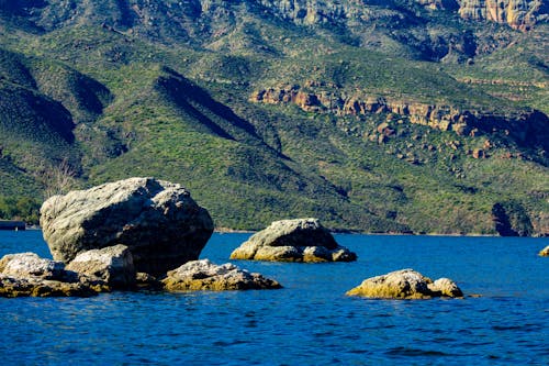 Free stock photo of apache lake, arizona, blue