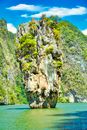 Gray Rock Formation Near Body of Water