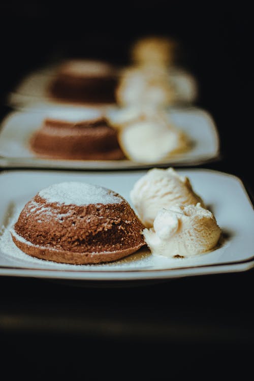 Desserts with Ice Creams