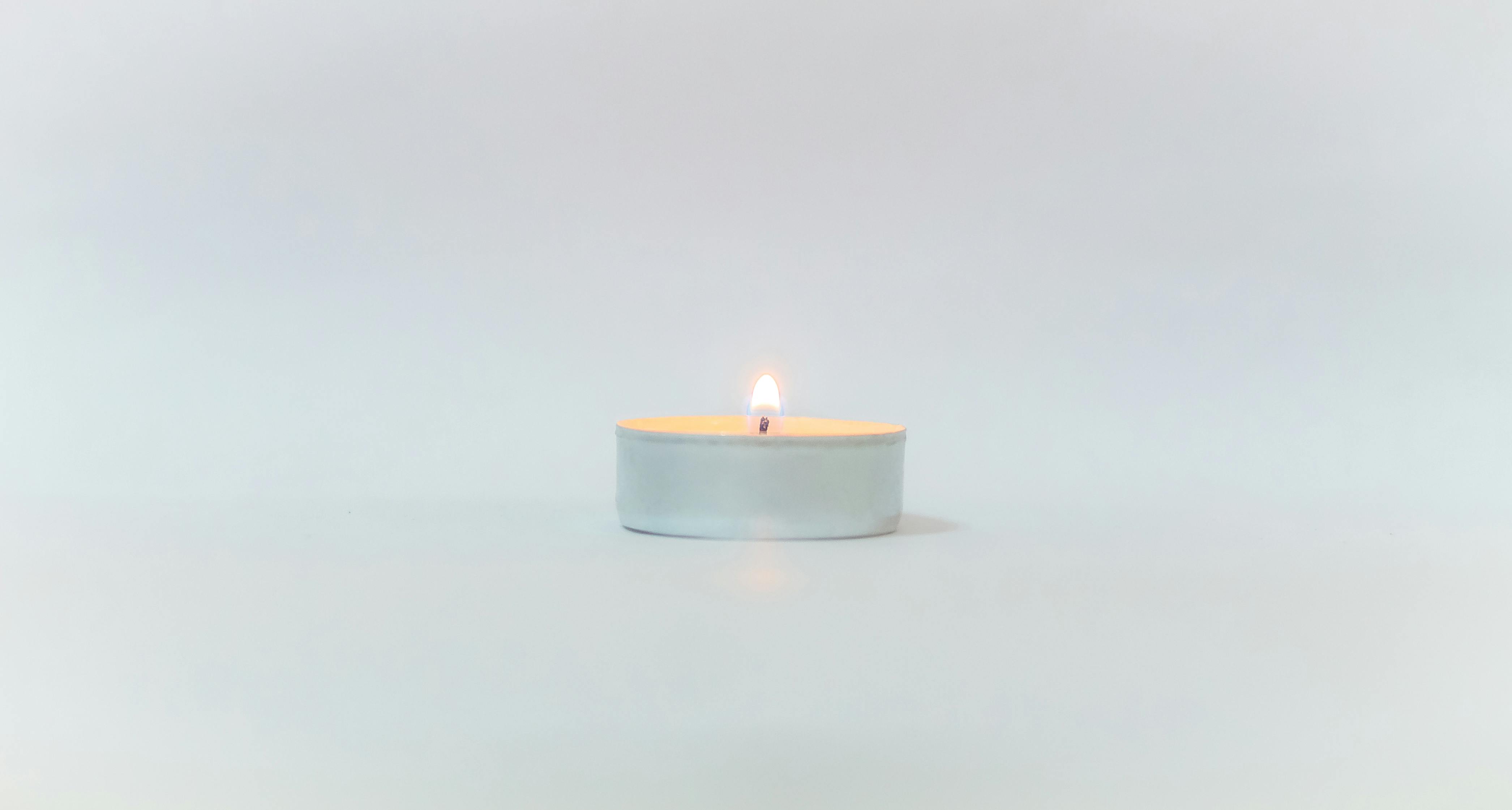 White Candle on White Background · Free Stock Photo