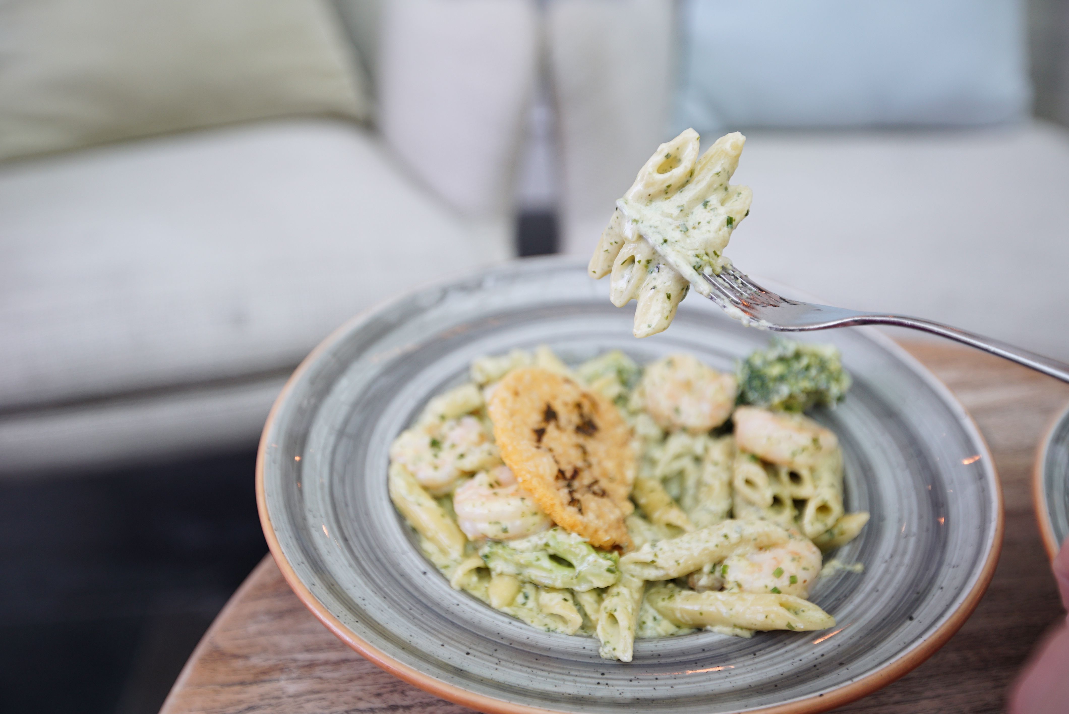 Penne Alfredo with Chicken and Broccoli