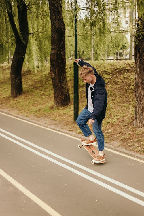 Δωρεάν στοκ φωτογραφιών με denim τζιν, skateboard, skateboarder