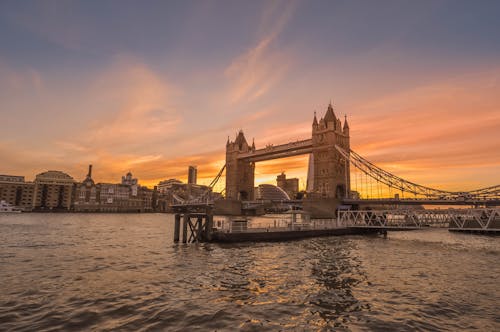 Free Brown Concrete Bridge over Body of Water Stock Photo