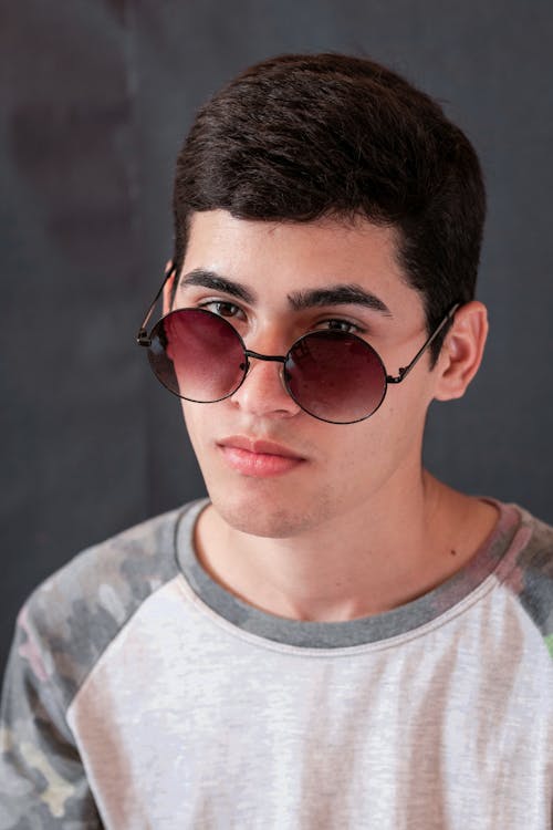 Man Wearing Brown Sunglasses