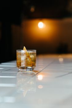 Clear Glass Candle Holder on Table