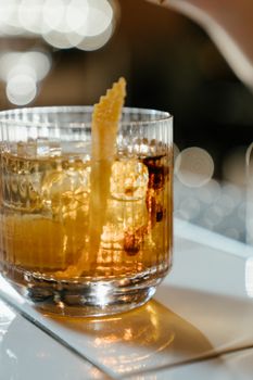 Clear Glass Cup With Yellow Liquid