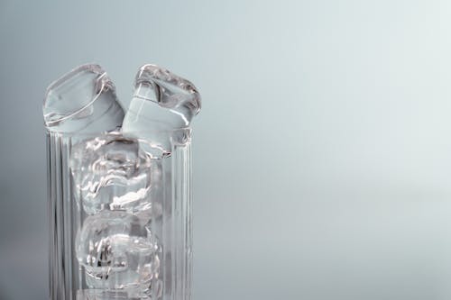 Clear Glass Bottle With Water