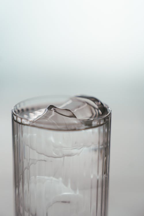 Clear Drinking Glass With Ice