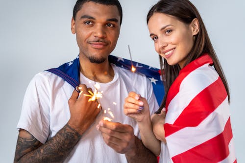 Couple Celebrating the 4th of July