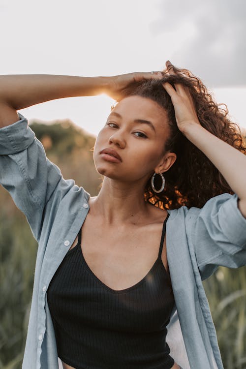 Photo Of Woman Wearing Black Tank Top