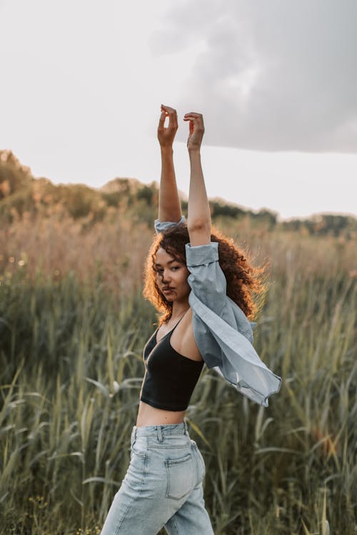 Photo Of Woman Putting Her Hands Up