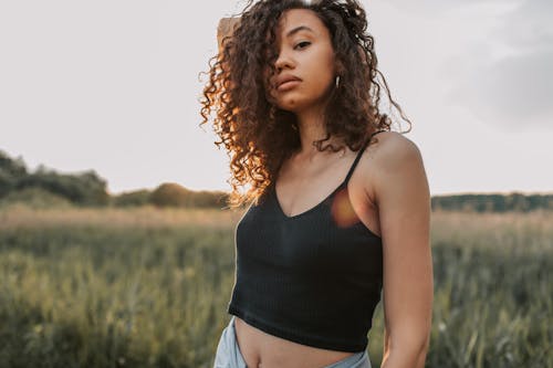 Photo Of Woman Wearing Black Tank Top