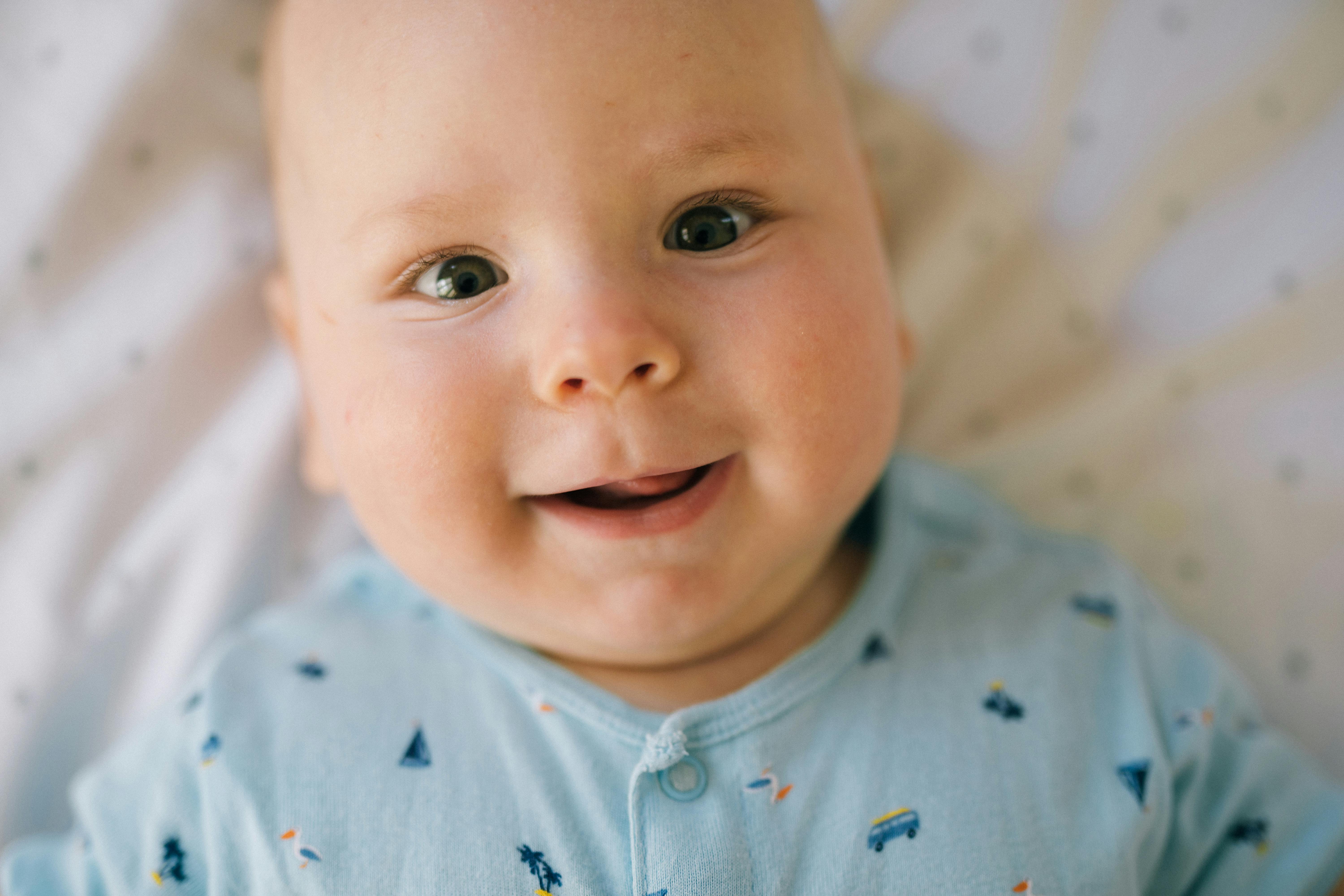 close up shot of an adorable baby boy